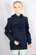 Girl's full sleeve casual fit basic hoodie in Navy