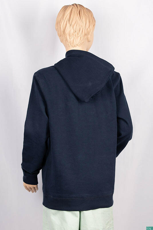 Girl's full sleeve casual fit basic hoodie in Navy