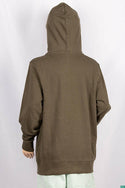 Girl's full sleeve casual fit hoodie in Olive