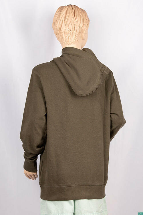Girl's full sleeve casual fit hoodie in Olive