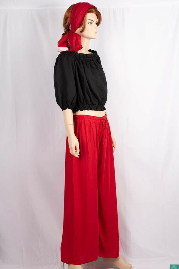 Ladies crop ruffle neck design ruffle half sleeve casual fit tops