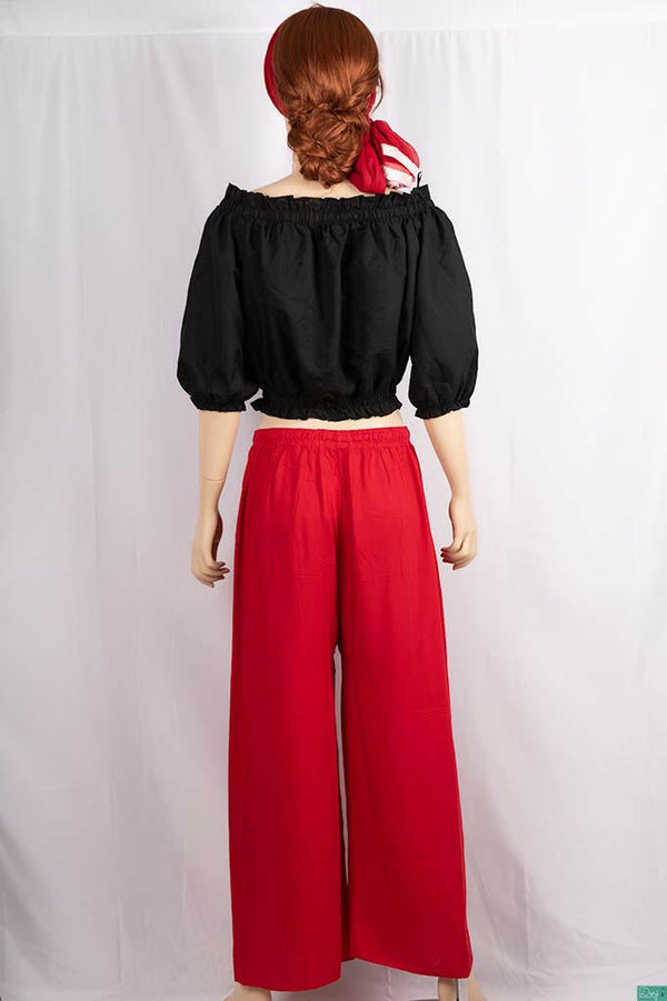 Ladies crop ruffle neck design ruffle half sleeve casual fit tops