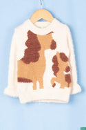 Full sleeve round neck regular fit Kids woolly soft knit sweater.