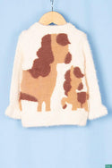 Full sleeve round neck regular fit Kids woolly soft knit sweater.