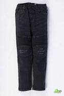 Girl's Regular fit Ripped Jeans in  Black .