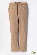 Girl's slim fit chino pants in Brown / Tan / Khaki.