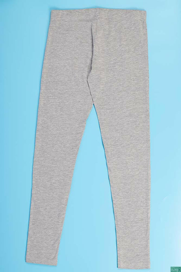 Ladies full length soft comfortable light weighted leggings in Ash.