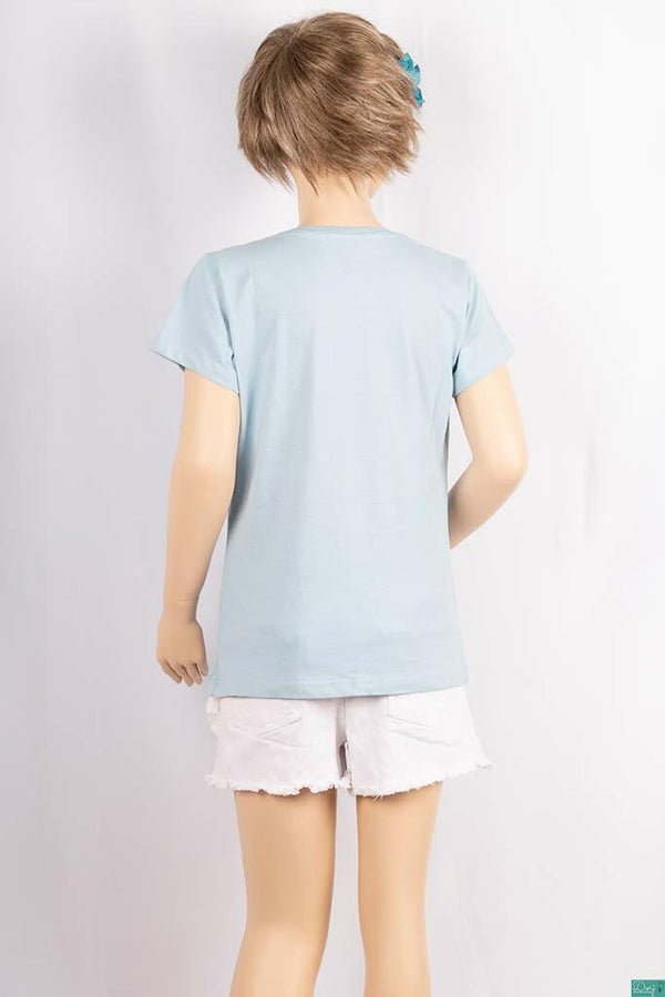 Sky Blue T-Shirts for Girls