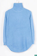 Ladies full sleeve high neck casual fit sweater.