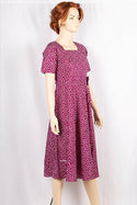 Ladies square neck with half sleeve frock dress.