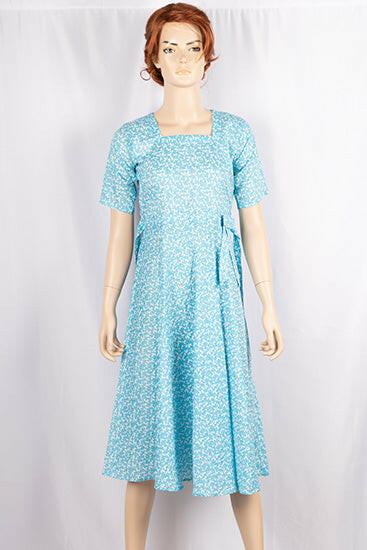 Ladies square neck with half sleeve frock dress.