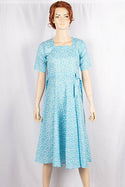 Ladies square neck with half sleeve frock dress.