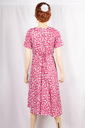 Ladies square neck with half sleeve frock dress.