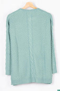 Ladies full sleeve casual fit baggy design round neck knitwear.