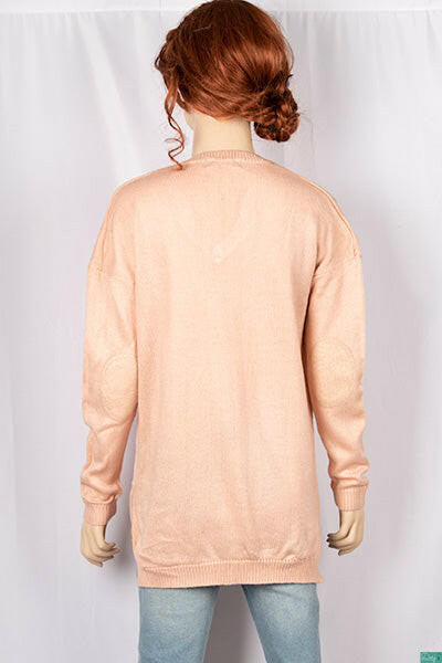 Ladies full sleeve V neck casual fit polka dot sweaters.