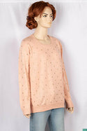 Ladies full sleeve Round neck casual fit polka dot sweaters.