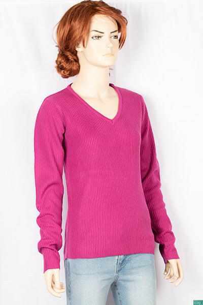 Ladies full sleeve casual fit v neck sweaters