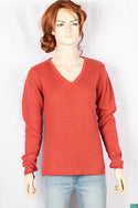 Ladies full sleeve casual fit v neck sweaters