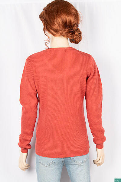 Ladies full sleeve casual fit v neck sweaters