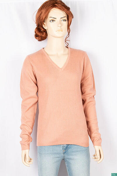 Ladies full sleeve casual fit v neck sweaters