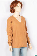 Ladies full sleeve casual fit v neck sweaters