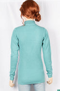 Ladies full sleeve casual fit round neck sweater.