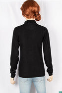 Ladies full sleeve casual fit round neck sweater.