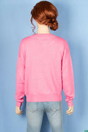 Ladies full sleeve crew neck Baggy style loose fit knitwear.