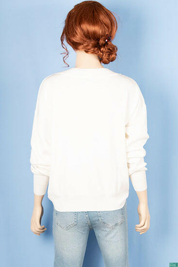 Ladies full sleeve crew neck Baggy style loose fit knitwear.