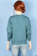 Ladies full sleeve crew neck Baggy style loose fit knitwear.