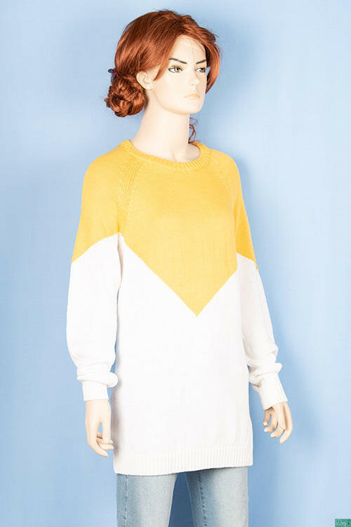 Ladies full sleeve round neck Loose fit knitwear.