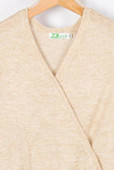 Ladies full baggy sleeve casual fit light knit wrap top