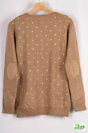 Ladies Full sleeve Casual fit Golden Polka Dot Knitwear