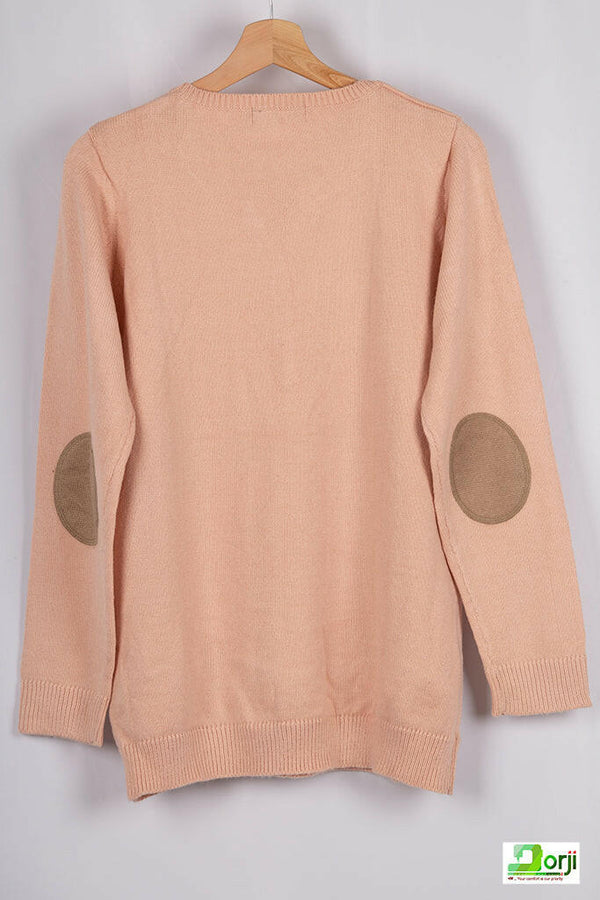 Ladies full sleeve Casual fit Knitwear in Baby Pink and Grey colours.