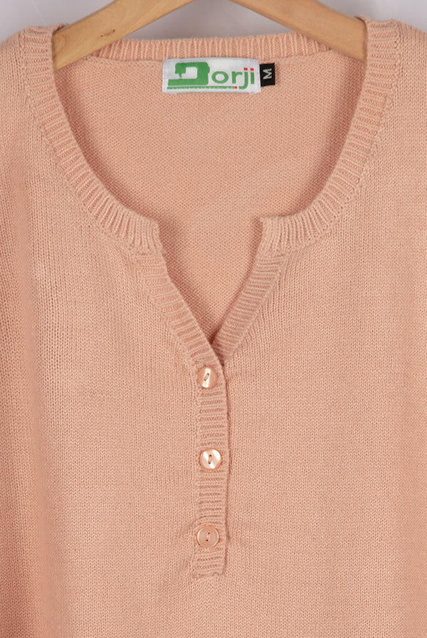 Ladies full sleeve Casual fit Knitwear in Baby Pink and Grey colours.