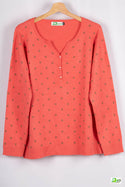 Ladies Full sleeve Casual fit Black Polka Dot Knitwear