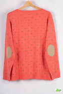 Ladies Full sleeve Casual fit Black Polka Dot Knitwear