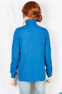 Ladies full sleeve high neck casual fit sweater.