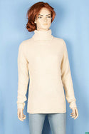 Ladies full sleeve high neck casual fit sweater.