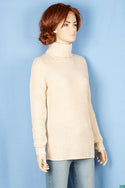 Ladies full sleeve high neck casual fit sweater.