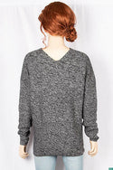 Ladies full sleeve casual fit trendy baggy design V neck knitwear.