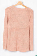 Ladies full sleeve casual fit round neck soft chunky sweater.