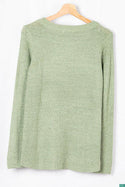 Ladies full sleeve casual fit round neck soft chunky sweater.