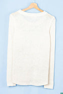 Ladies full sleeve casual fit round neck soft chunky sweater.