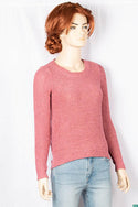 Ladies full sleeve casual fit round neck soft chunky sweater.