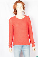 Ladies full sleeve casual fit round neck soft chunky sweater.