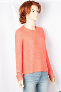 Ladies full sleeve casual fit round neck soft chunky sweater.