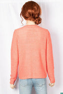 Ladies full sleeve casual fit round neck soft chunky sweater.