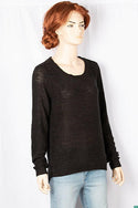 Ladies full sleeve casual fit round neck soft chunky sweater.