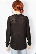 Ladies full sleeve casual fit round neck soft chunky sweater.